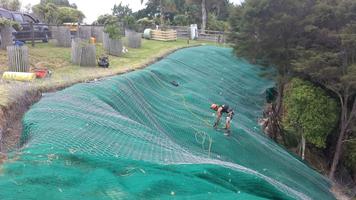 Installation Of Anchored Erosion Matting & Rockfall Mesh Sytem